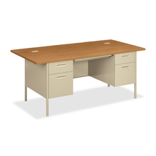 Picture of HON Company HONP3276CL Double Pedestal Desk- w-Overhang- 72in.x36in.x29-.50in.- HVST-PY