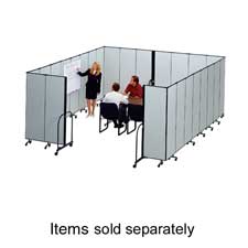 Picture of ScreenFlex SCXCFSL607DG Interlocking Mobile Partitions- 7 Panels- 13ft.1in.x6ft.