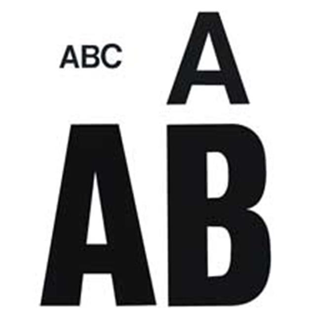 Chartpak CHA01070 Vinyl Letters- 3in.- Black