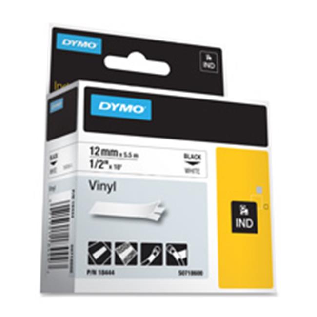 Dymo Corporation DYM18444 Label- Vinyl- Industrial- .50in.- 18ft.- White - Picture 1 of 1