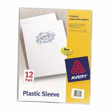 Picture of Avery Consumer Products AVE72311 Plastic Sleeve- Lightweight- Nonstick- 11in.x8-.50in.- Clear