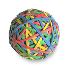 Picture of Acco Brands- Inc. ACC72155 Rubber band Ball- 275-Ball- Assorted Colors