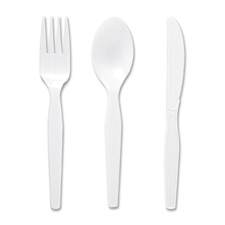 Polystyrene Spoon- Heavy-Medium Weight- White