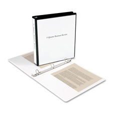 View Binder- w- 2 Inside Pockets- 3in. Capacity- White