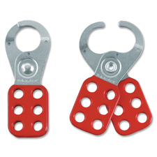 Picture of Master Lock Company MLK420 Safety Hasp- Accepts up to 6 Padlocks- Red