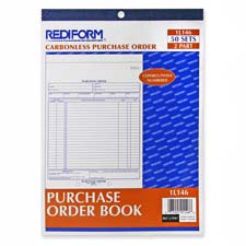 RED1L140 Purchase Order Form- Vertical Format- 2-Part- 5-.50in.x7-.88in.