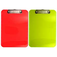 Picture of Saunders Manufacturing SAU21595 Plastic Clipboard- Letter- Holds .50in. of Paper- Neon Yellow