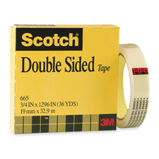 Picture of 3M MMM66512900 Double-sided Tape- 1in.Core- .50in.x900in.- Clear