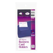 Picture of Avery Consumer Products AVE73720 Business Card Holder- Self Adhesive- Holds 2in.x3-.50in. Cards