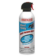 Picture of Maxell Corp. Of America MAX190025 Canned Air- Nonflammable- 10 oz.