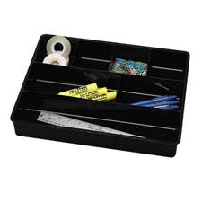 Picture of Rubbermaid RUB11906ROS Drawer Director- 7 Compartments- 15in.x12in.x2-.38in.- Black