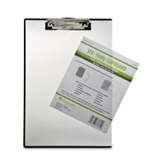 Picture of Baumgartens BAUTA1611 Double Panel See-Thru Clipboard- 9in.x13-.50in.- Clear