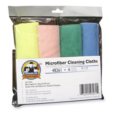 Picture of Genuine Joe GJO48261 Microfiber Cleaning Cloth- Lint-free- 16in.x16in.- Assorted
