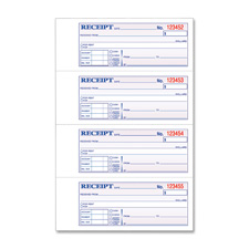 Picture of Adams Business Forms ABFTC1182 Money-Rent Receipt Book- Crbnlss- 3-Part- 2-.75in.x7-.13in.- 100-BK
