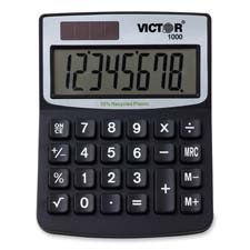 Picture of Victor Technologies VCT1000 8-Digit Mini-Desk Calc.- Dual Power- 3-.25in.x4-.25in.x1-.25in.- BK