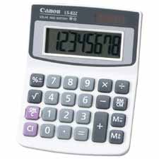 Picture of Canon CNMLS82Z 8-Digit Portable Calculator- Lrg LCD- Dual Power- 3-.50in.x4in.x1in.