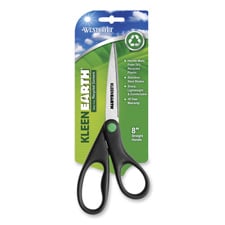 Picture of Acme United Corporation ACM41418 Stainless Steel Shears- 8in. Straight- Contoured Black Handles