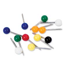 Picture of Gem Office Products- LLC. GEMMTA250 Round Map Tacks- .19in. head- .38in. Long- Assorted