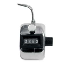 Picture of Baumgartens BAU43010 Tally Counter- Count to 9999- Silver-Black