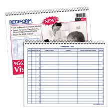 Picture of Rediform Office Products RED9G620 Log Book For Visitors- 1000 Entries- 50 Pages- 11in.x8-.50in.- White
