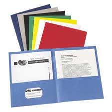 Picture of Avery Consumer Products AVE47985 Two Pocket folder- 8-.50in.x11in.- W-O Fasteners- Dark Blue