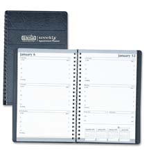 Picture of House of Doolittle HOD27802 Weekly Planner- Wirebound- 12 Month- Jan-Dec- 5in.x8in.- Black Cover the product will be for the current year