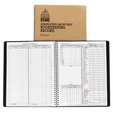 Picture of Dome Publishing Company- Inc. DOM612 Monthly Accounting Book- 128 Pages- 9in.x11in.- Beige