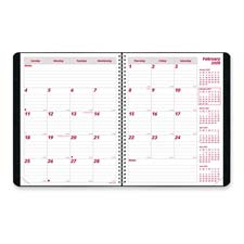 Picture of Rediform Office Products REDCB1262BLK 14-Month Planner- 2PPM- Dec-Jan- 11in.x8-.50in.- Black