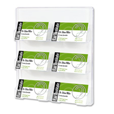 Picture of Deflect-O Corporation DEF70601 Business Card Holder- 6 Slots- 8-.50in.x1-.50in.x9-.75in.- Clear