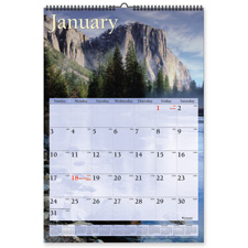Picture of At-A-Glance AAGDMW20028 Monthly Wall Calendar- Jan-Dec- Scenic Photos- 12in.x17