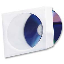 Picture of Compucessory CCS26501 CD-DVD Window Envelopes- 5in.x5in.- White