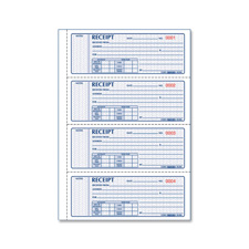 Picture of Rediform Office Products RED8L808 Money Receipts- Carbonless- 3 Parts- 4 p-Page- 2-.75in.x7in.- 100-BK