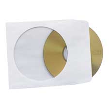 Picture of Quality Park Products QUA62903 Paper CD-DVD Sleeve- 24 LB- 4-.88in.x5in.- White