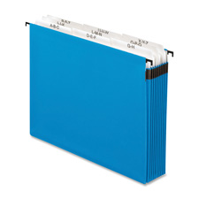 Hanging Expandable File- 9 Sections- Letter Size- Blue