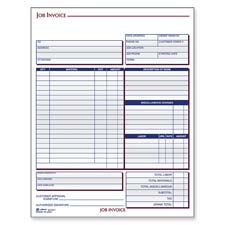 Picture of Adams Business Forms ABFNC2817 Job Invoice Forms- 2-Part- Corbels- 100 St.-BK- 8-.50in.x11-.44in.
