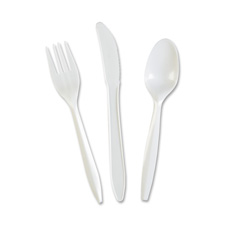 Medium-Weight Plastic Forks - White - 1000 Count - Durable Polypropylene