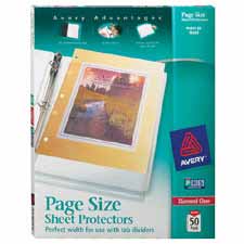 Picture of Avery Consumer Products AVE74204 Sheet Protectors- 3 HP- 11in.x8-.50in.- Nonglare