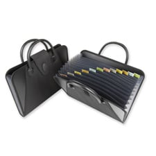 Picture of C-Line Products- Inc. CLI48211 Expanding File- w Handles- 13-Pockets- Holds 300 Sheets- Black