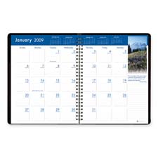 Picture of House of Doolittle HOD26402 Earthscapes Montly Planner- 14 Mon. Dec-Jan- 8-.50in.x11in.- Black the product will be for the current year