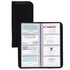 Picture of Samsill Corporation SAM80850 Business Card Holder- 160 Card Cap- 4-.75in.x10-.13in.- Black