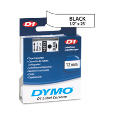 Picture of Dymo Corporation DYM40910 DYMO D1 Electronic Tape- .38in.x23ft. Size- Black-Clear