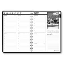 Picture of House of Doolittle HOD217102 Weekly Planner- 2PPW- 12 Months- Jan-Dec- 8-.50in.x11in.- BK-WE