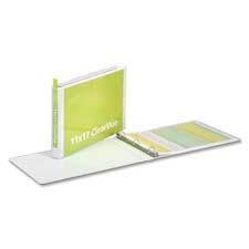 - Inc  Clearvue D-Ring Binders- 11in.x17in.- 2in. Capacity- White
