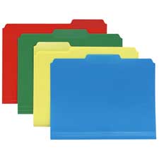 Inn Dura File Folders- 9in. High Front- Letter Size- Red