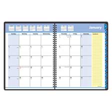 Picture of At-A-Glance AAG760805 Monthly Planner- 2PPM- Jan-Dec- 20 Note Pages- 8-.75in.x6-.88in.- BK