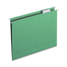 Hanging File Folder- w- Vinyl Tabs- .2 Cut- Letter- Green