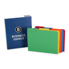Picture of Business Source BSN65780 File Folder- 1-Ply- .33 Cut Assorted Tabs- Letter- Ast.