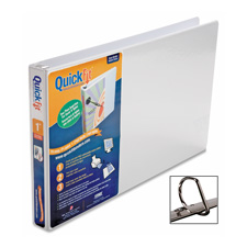 Stride- Inc. Ledger Binder- D-Ring- 1in. Capacity- 11-.50in.x19in.- White