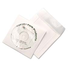 Picture of Quality Park Products QUA77203 CD-DVD Sleeves- Moisture-Tear Resistant- 4-.88in.x5in.- White