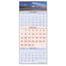 Picture of At-A-Glance AAGDMW50328 3-Monthly Wall Calendar- Dec-Jan- Scenic- 15-.50in.x22-.75in.